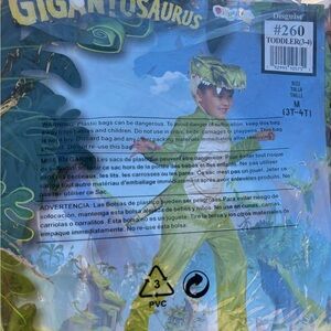kids dinosaur t rex Costume - Green and Blue